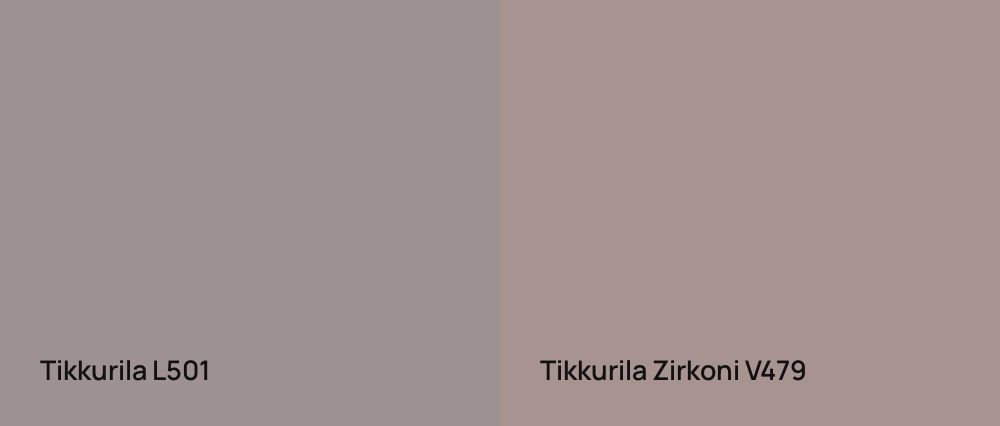 Tikkurila  L501 vs Tikkurila Zirkoni V479