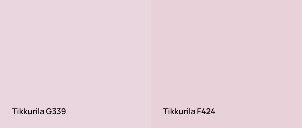 Tikkurila  G339 vs Tikkurila  F424