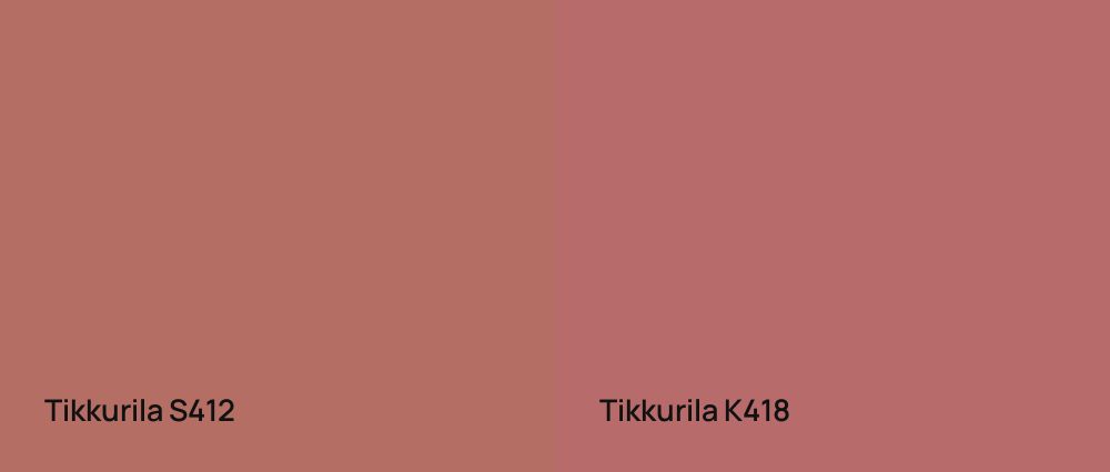 Tikkurila  S412 vs Tikkurila  K418