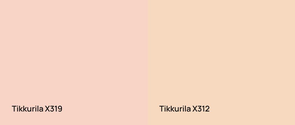 Tikkurila  X319 vs Tikkurila  X312
