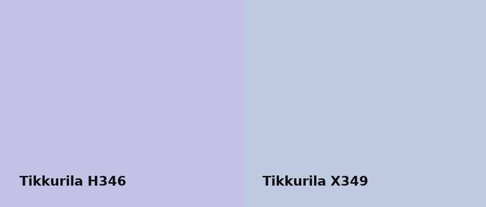 Tikkurila  H346 vs Tikkurila  X349