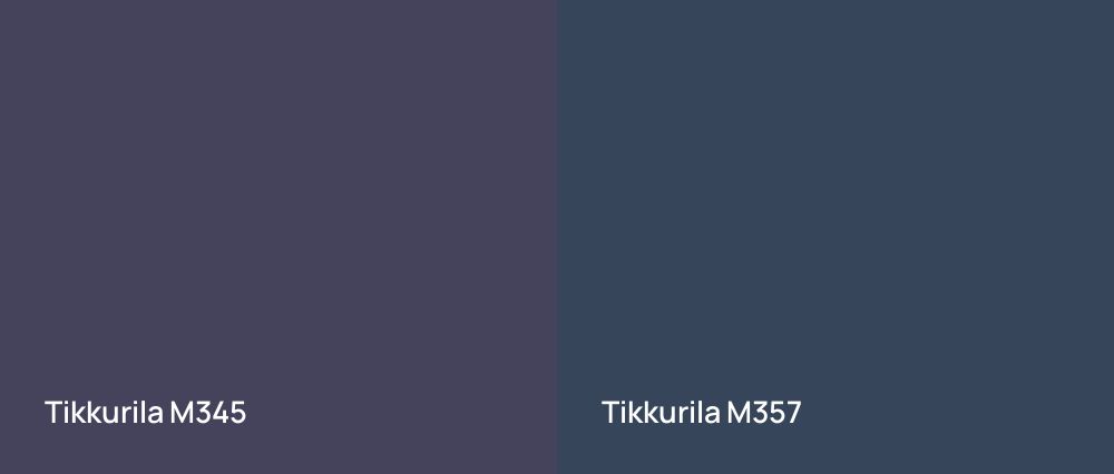 Tikkurila  M345 vs Tikkurila  M357