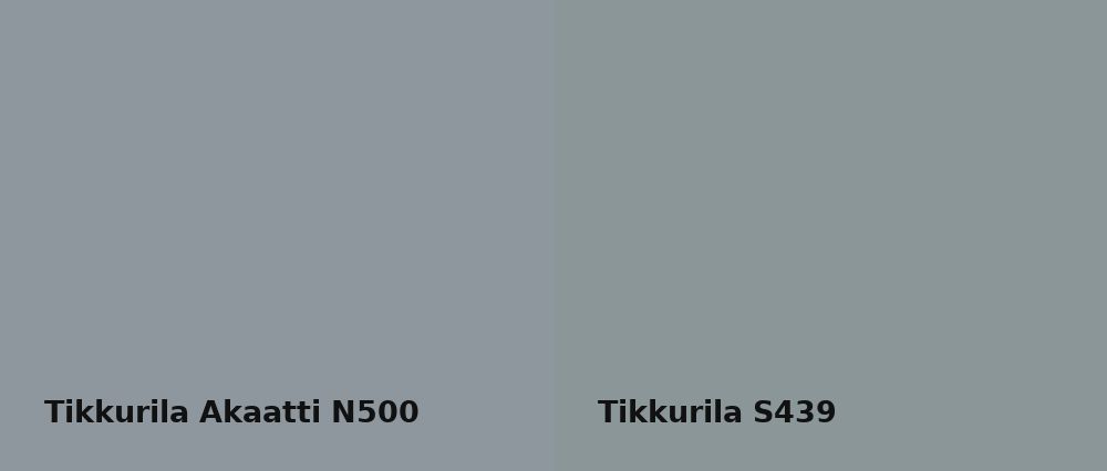 Tikkurila Akaatti N500 vs Tikkurila  S439