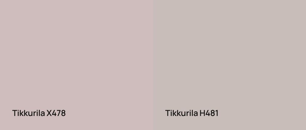 Tikkurila  X478 vs Tikkurila  H481
