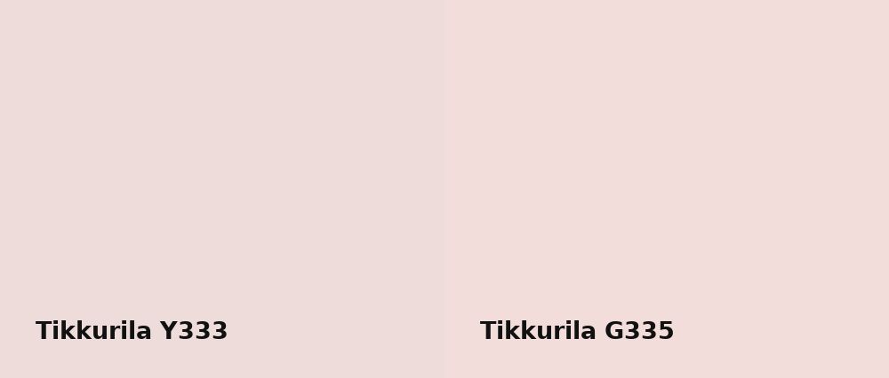 Tikkurila  Y333 vs Tikkurila  G335