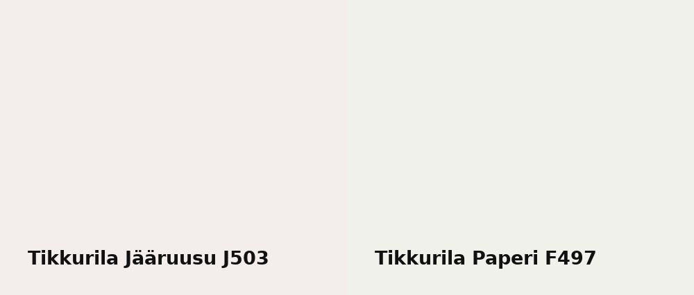 Tikkurila Jääruusu J503 vs Tikkurila Paperi F497