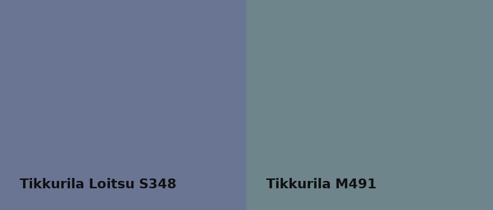 Tikkurila Loitsu S348 vs Tikkurila  M491