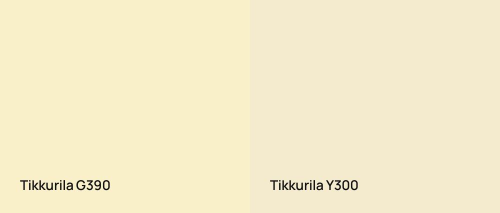 Tikkurila  G390 vs Tikkurila  Y300