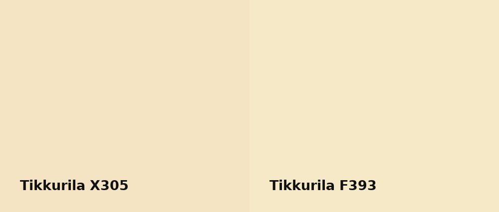 Tikkurila  X305 vs Tikkurila  F393