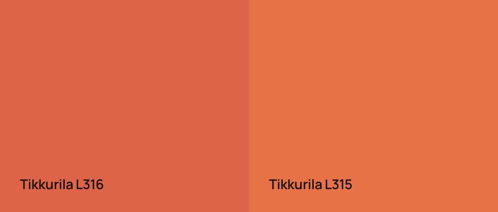 Tikkurila  L316 vs Tikkurila  L315