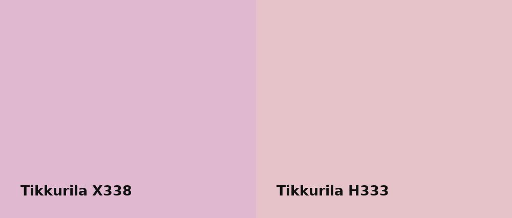 Tikkurila  X338 vs Tikkurila  H333