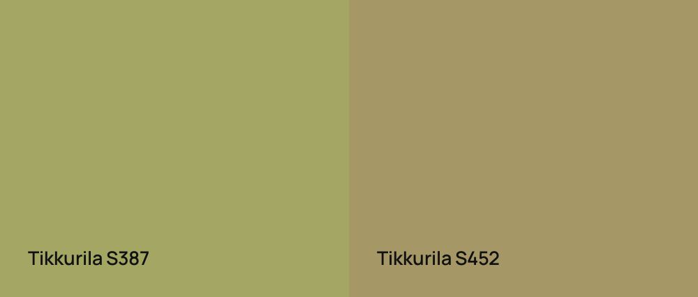 Tikkurila  S387 vs Tikkurila  S452