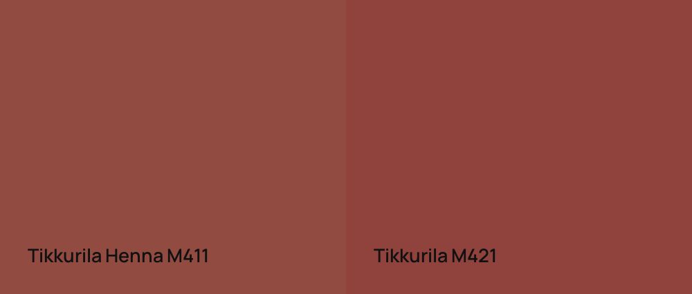 Tikkurila Henna M411 vs Tikkurila  M421