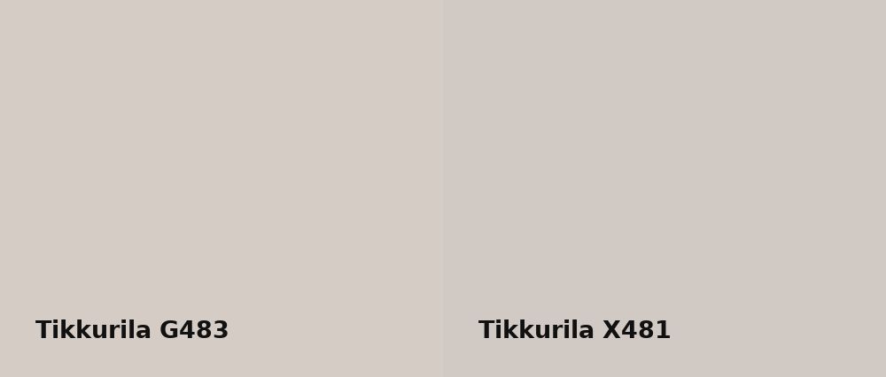 Tikkurila  G483 vs Tikkurila  X481