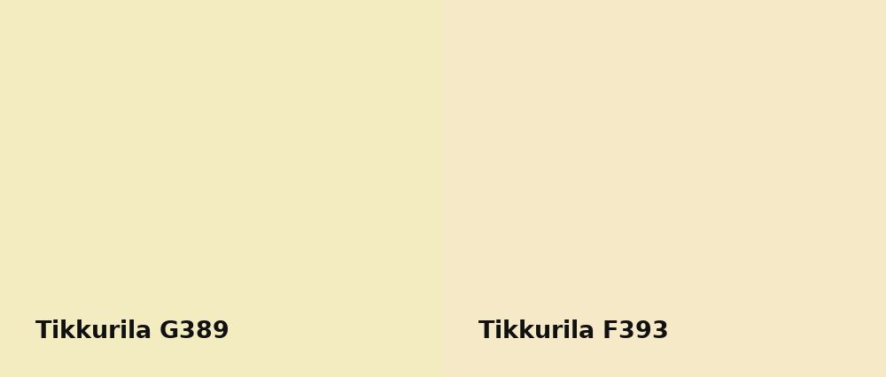 Tikkurila  G389 vs Tikkurila  F393