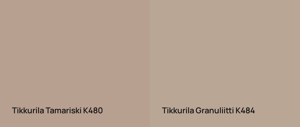 Tikkurila Tamariski K480 vs Tikkurila Granuliitti K484