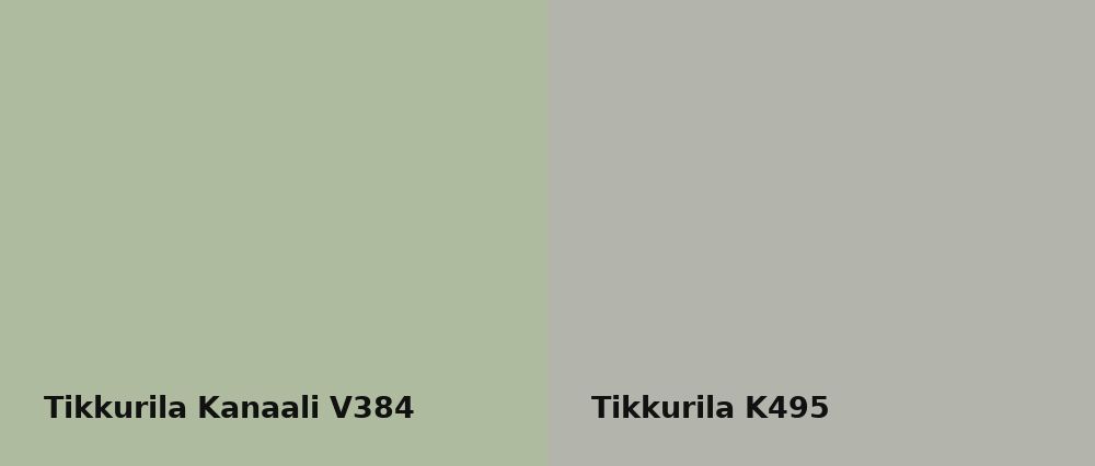 Tikkurila Kanaali V384 vs Tikkurila  K495