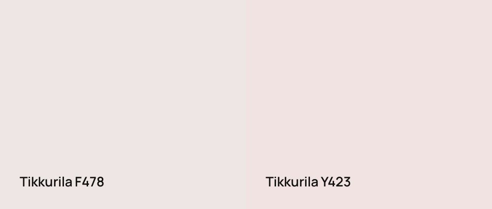 Tikkurila  F478 vs Tikkurila  Y423