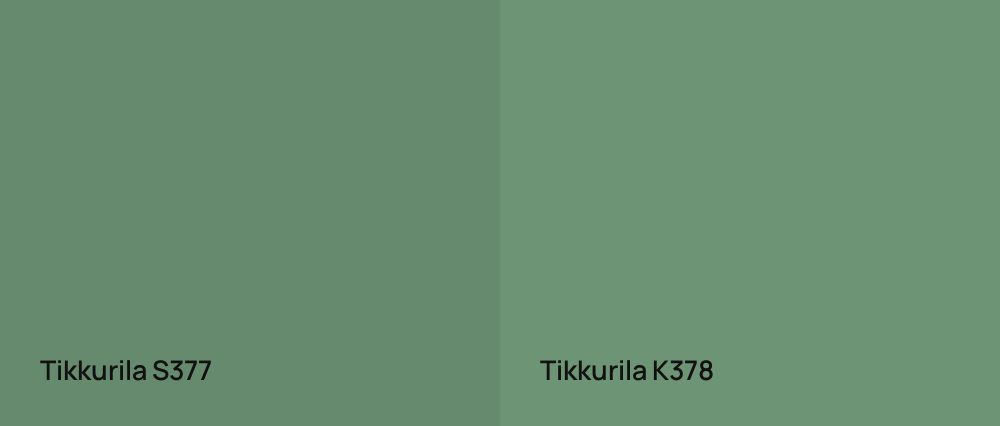 Tikkurila  S377 vs Tikkurila  K378