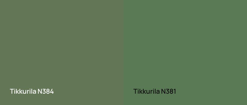 Tikkurila  N384 vs Tikkurila  N381