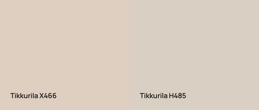 Tikkurila  X466 vs Tikkurila  H485