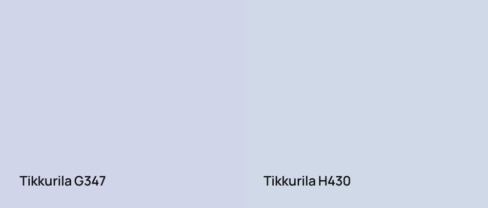 Tikkurila  G347 vs Tikkurila  H430