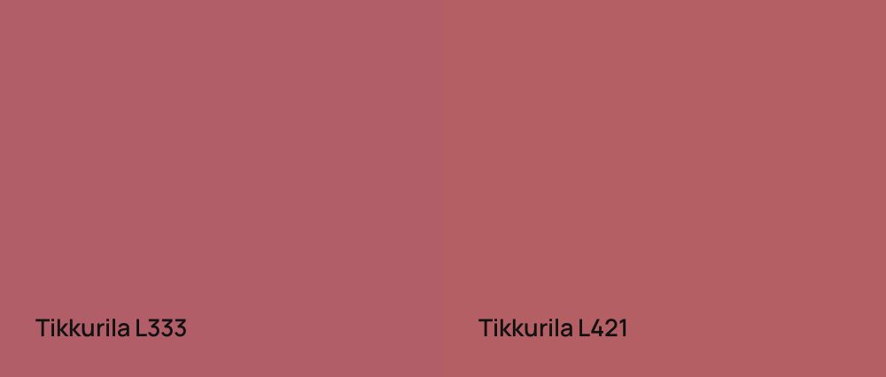 Tikkurila  L333 vs Tikkurila  L421