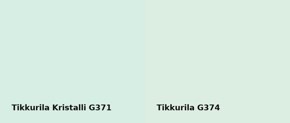 Tikkurila Kristalli G371 vs Tikkurila  G374