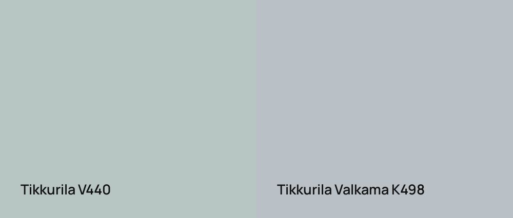 Tikkurila  V440 vs Tikkurila Valkama K498