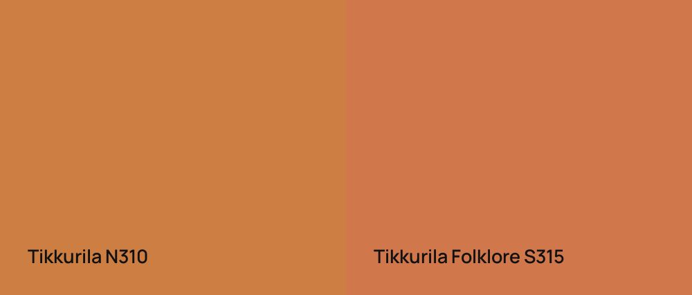 Tikkurila  N310 vs Tikkurila Folklore S315
