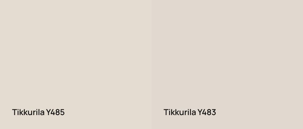 Tikkurila  Y485 vs Tikkurila  Y483