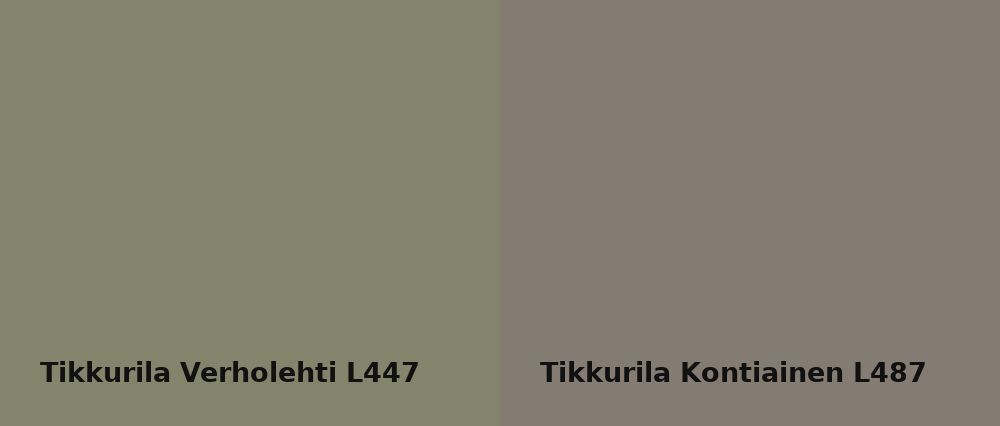 Tikkurila Verholehti L447 vs Tikkurila Kontiainen L487