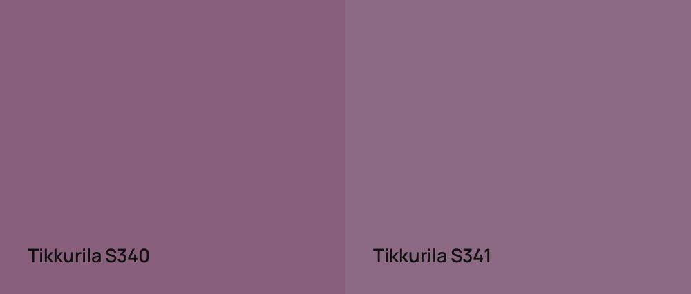 Tikkurila  S340 vs Tikkurila  S341
