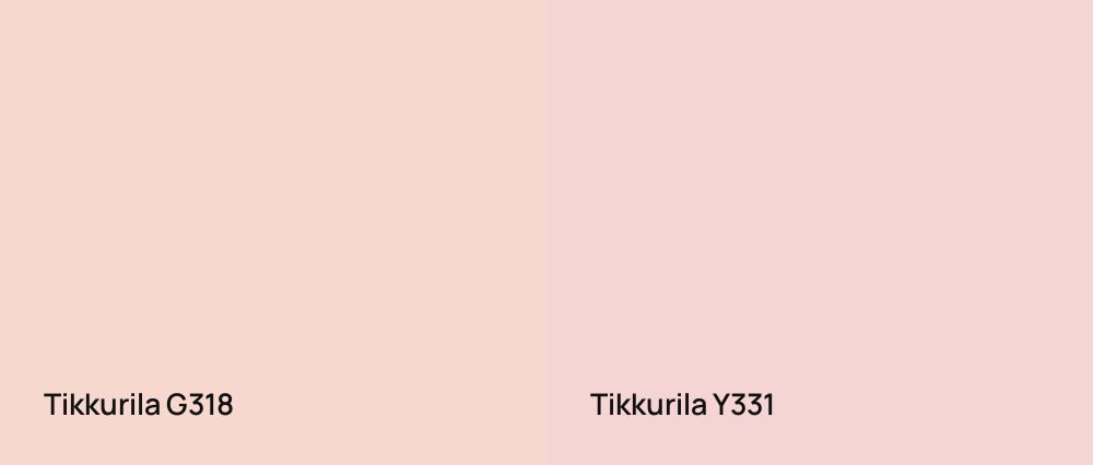 Tikkurila  G318 vs Tikkurila  Y331