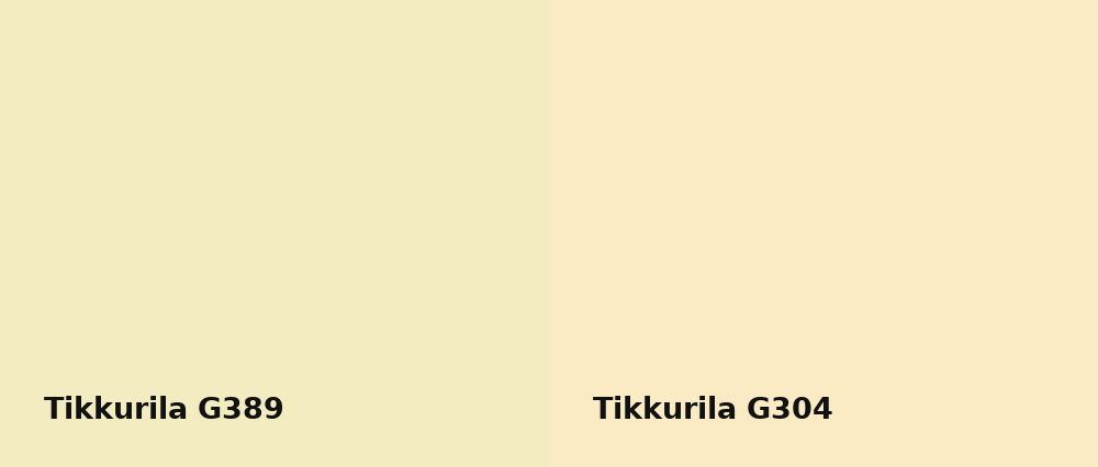 Tikkurila  G389 vs Tikkurila  G304