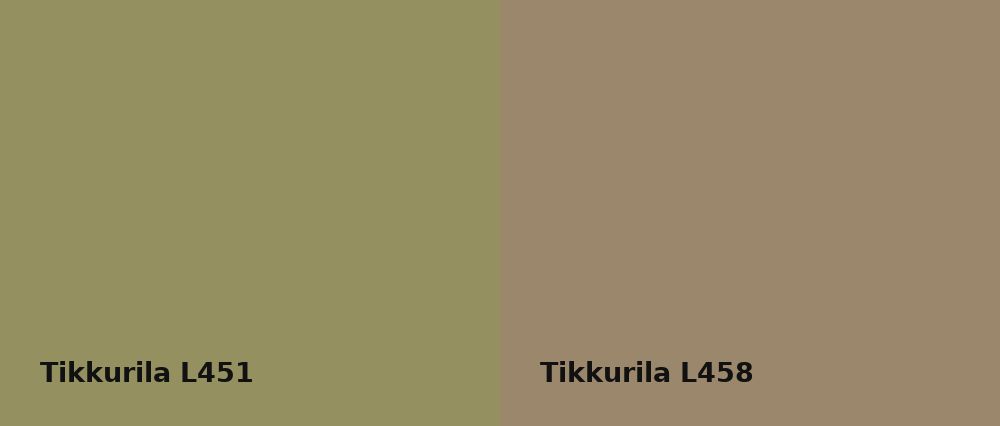 Tikkurila  L451 vs Tikkurila  L458