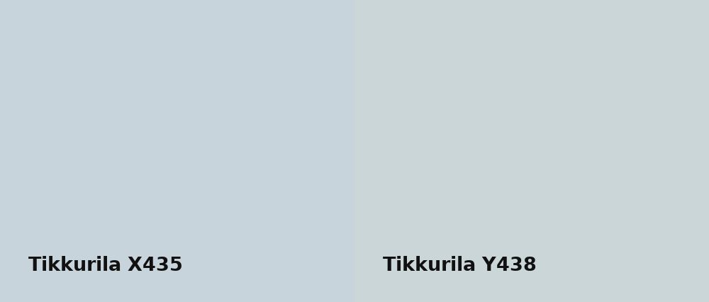 Tikkurila  X435 vs Tikkurila  Y438