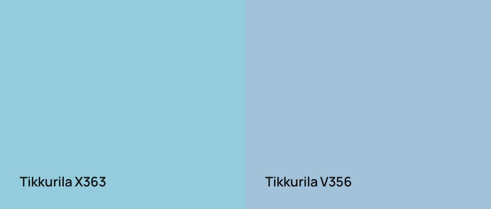 Tikkurila  X363 vs Tikkurila  V356