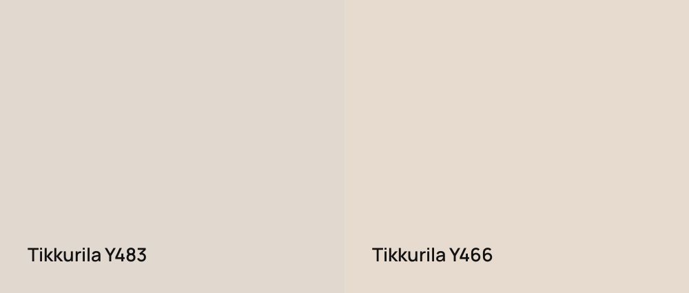 Tikkurila  Y483 vs Tikkurila  Y466