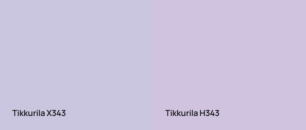 Tikkurila  X343 vs Tikkurila  H343