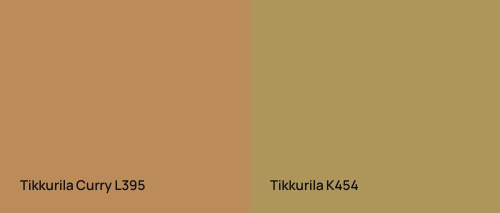 Tikkurila Curry L395 vs Tikkurila  K454