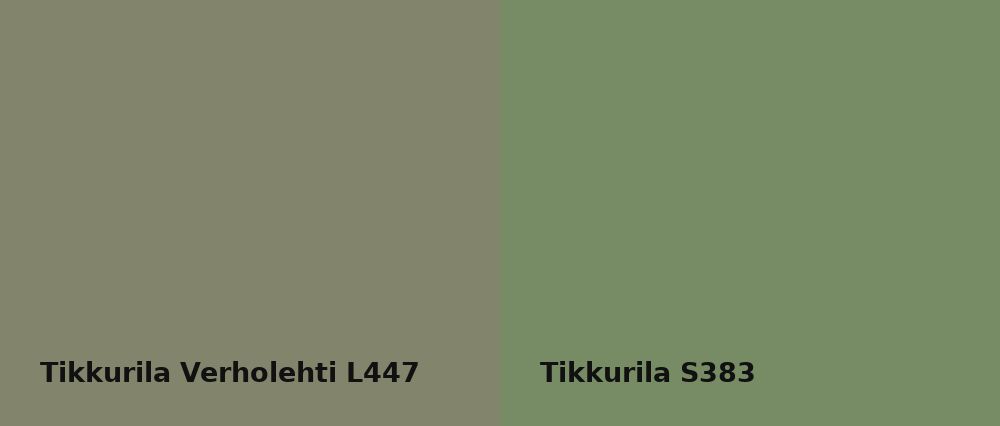 Tikkurila Verholehti L447 vs Tikkurila  S383