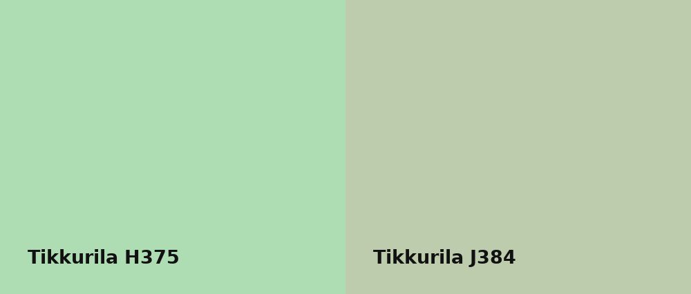 Tikkurila  H375 vs Tikkurila  J384