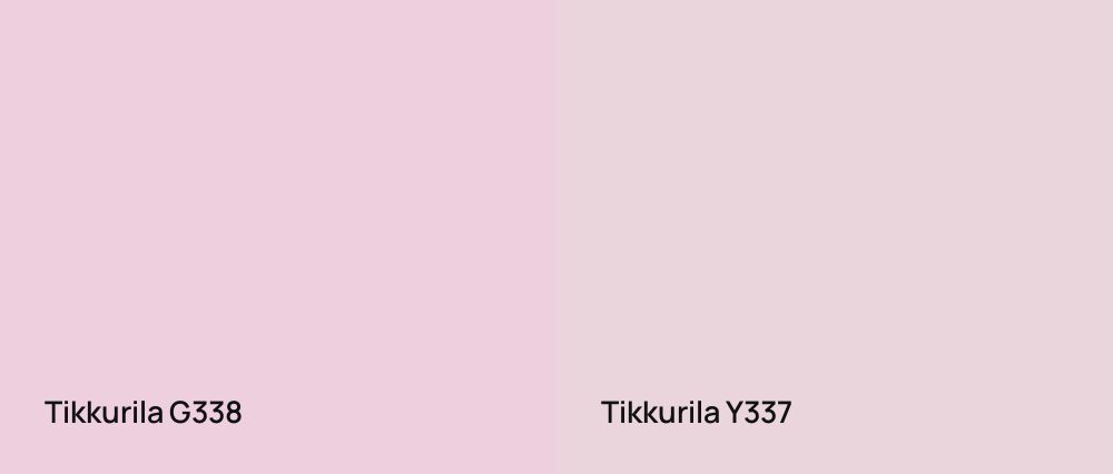Tikkurila  G338 vs Tikkurila  Y337