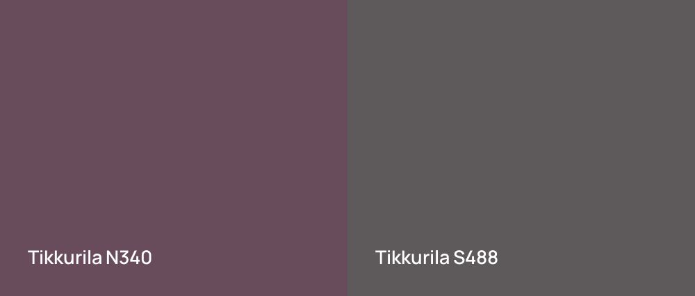 Tikkurila  N340 vs Tikkurila  S488