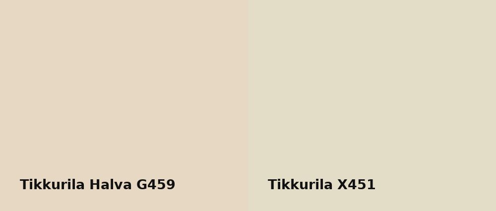 Tikkurila Halva G459 vs Tikkurila  X451