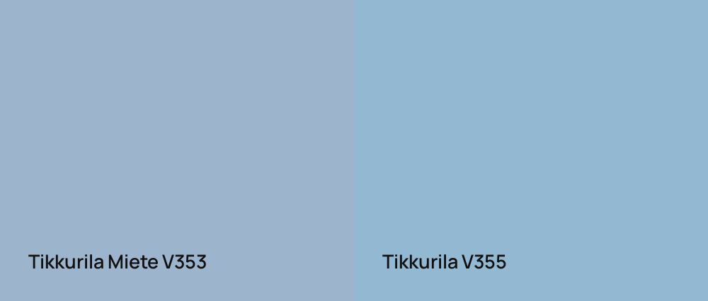Tikkurila Miete V353 vs Tikkurila  V355