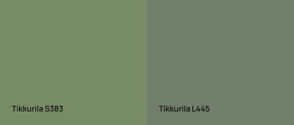 Tikkurila  S383 vs Tikkurila  L445