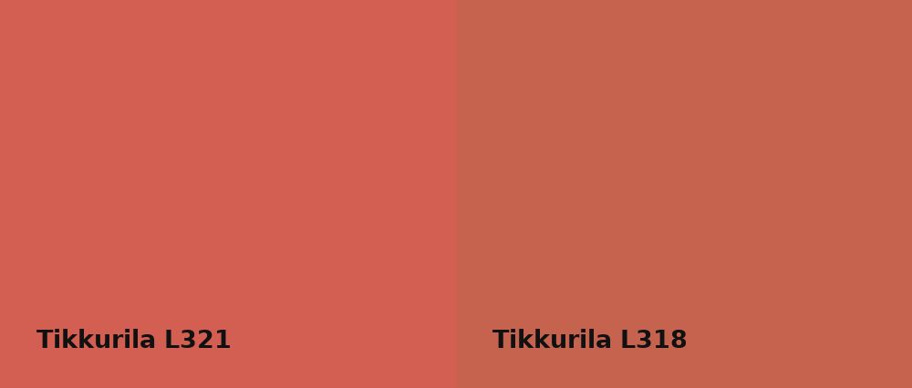 Tikkurila  L321 vs Tikkurila  L318