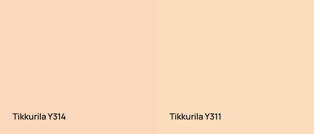 Tikkurila  Y314 vs Tikkurila  Y311